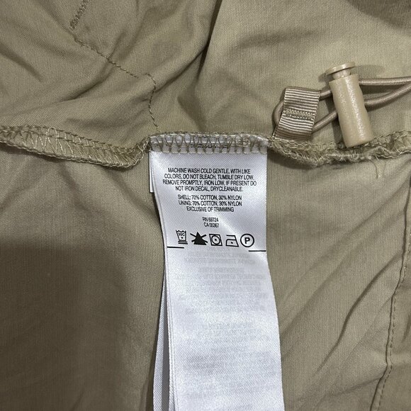 90s Y2K Columbia Dad Jacket Tan Lightweight Hooded Jacket Zip Pockets Mens 2XL - Picture 11 of 14